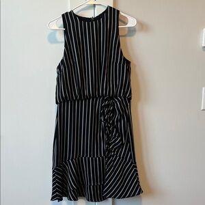 Cue Black and White Striped Mini Dress